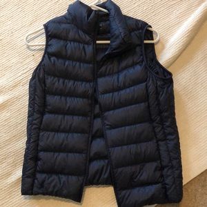 Uniqlo ultra light down vest,navy, small, great condition never worn